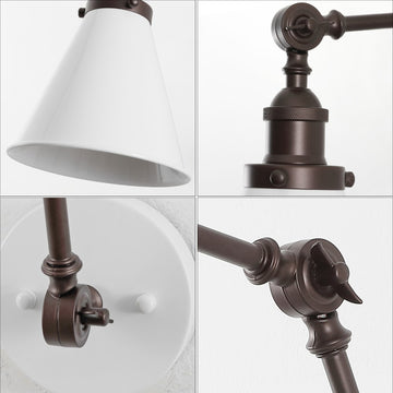 Rover 7" Adjustable Arm Metal LED Wall Sconce